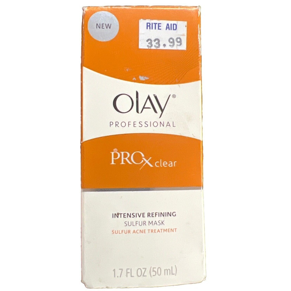 NIB Olay ProX Clear Intensive Refining Sulfar‎ Mask, Rare Collectible Exp 4/13